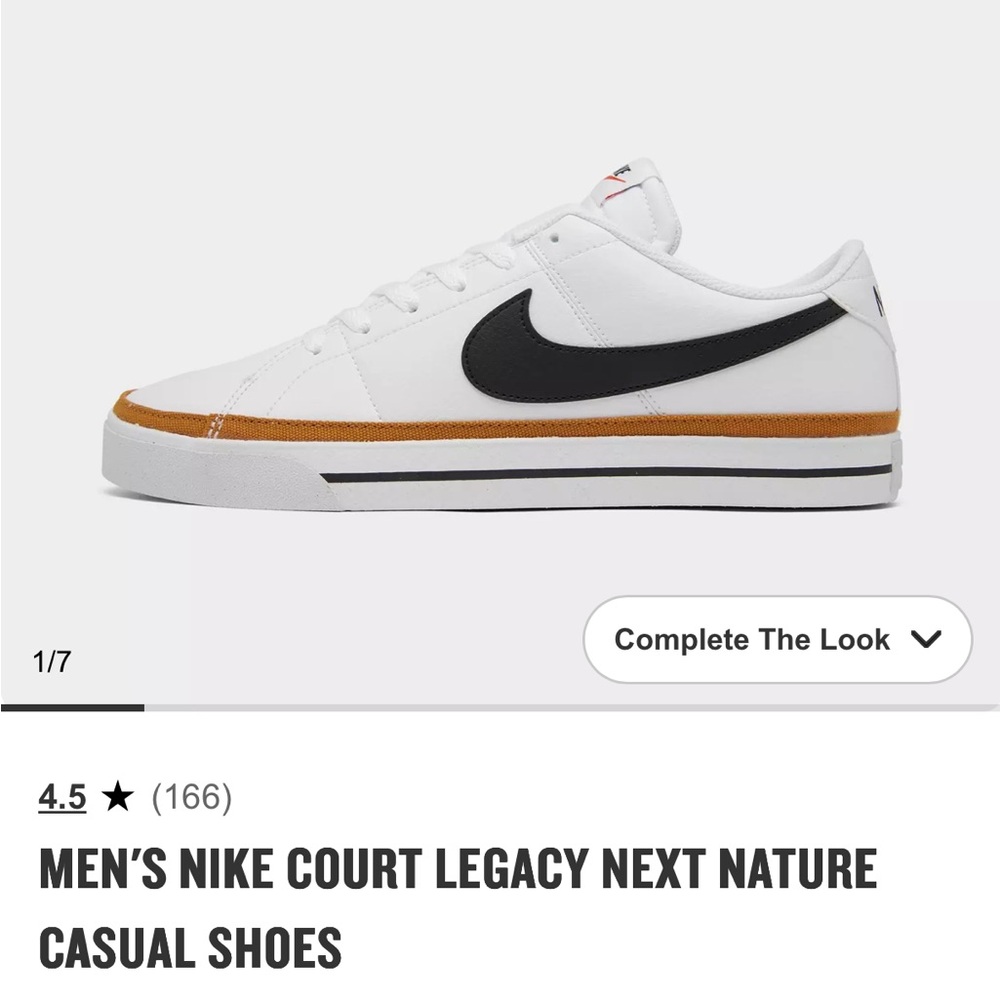 Nike Court Legacy Casual Leather Sneaker Size 10